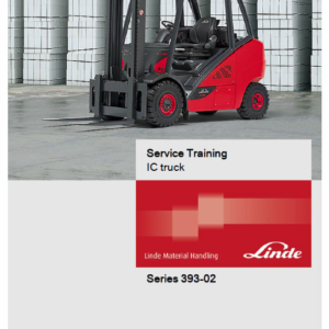 Linde Type 393 Forklift Truck H-Series: H25D-02, H30D-02, H35D-02 Repair Service Manual