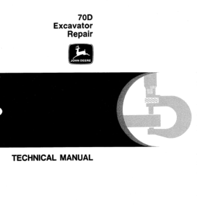 John Deere 70D Excavator Service Manual TM-1407 & TM-1408