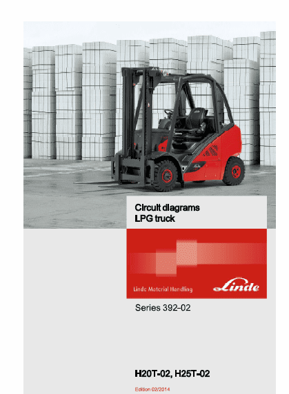 Linde 392 Forklift : H20D, H25D, H20T, H25T Service Repair Manual