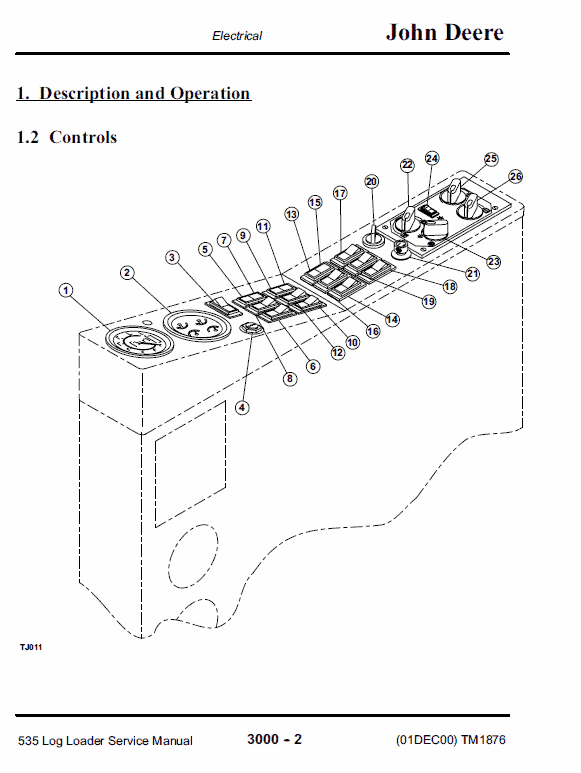 John Deere 535 Log Loader Service Manual TM-1876