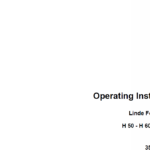 Linde Type 353 Forklift Truck: H50, H60, H70, H80 Repair Service Training Manual