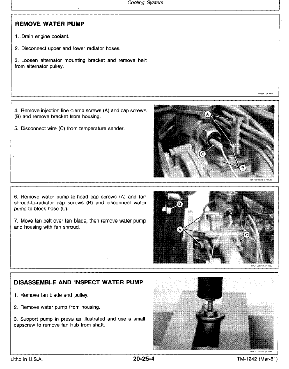 John Deere 650 and 750 Tractors Service Manual TM-1242