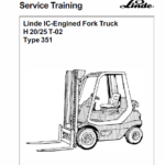 Linde Type 351 LPG Forklift Truck: H20, H25, H30, H35  Service Training Manual