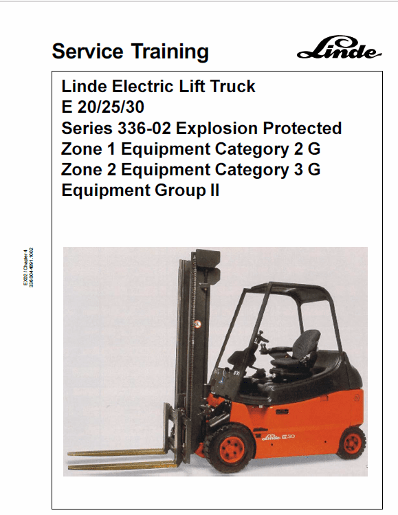 Linde Series 336 Electric Forklift Truck: E20, E25, E30 Workshop Service Manual