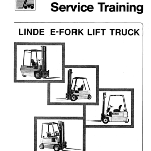 Linde Type 322, 323, 324 Forklift Model: E10, E12, E14, E15, E16, E20, E25, E30 Workshop Service Manual