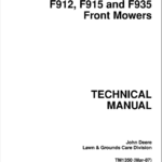 John Deere F911, F912, F915, F925, F932, F935 Front Mowers Service Manual