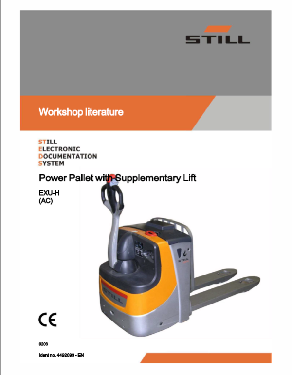 Still EXU-H, EXU-S, EXU-SF, EXU 16-20 Pallet Truck Workshop Repair Manual