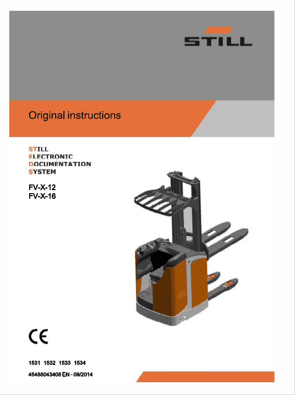 Still FS-X33,FU-X20,FV-X12, FVX16 Sit on Pallet Truck Workshop Repair Manual