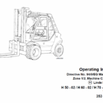 Linde Type 353 Forklift Truck: H50, H60, H70, H80 Repair Service Training Manual