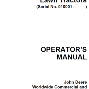 John Deere LT133, LT155, LT166 Lawn Tractor Service Manual TM-1695