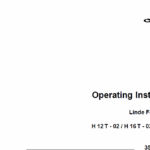 Linde Type 350 LPG Forklift Truck: H12, H16, H18, H20  Service Manual