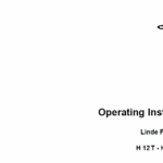 Linde Type 350 LPG Forklift Truck: H12, H16, H18, H20  Service Manual
