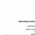 Linde Type 351 LPG Forklift Truck: H20, H25, H30, H35  Service Training Manual