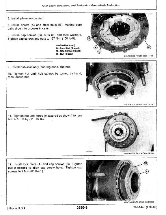 John Deere 595D Excavator Service Manual TM-1444 & TM-1445