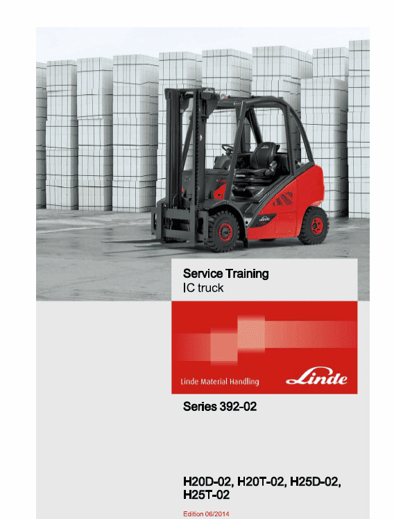 Linde 392 Forklift : H20D, H25D, H20T, H25T Service Repair Manual