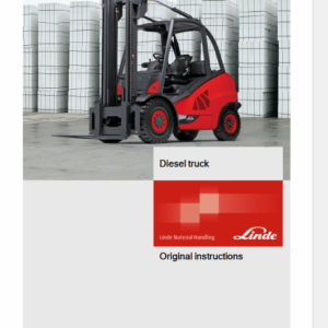 Linde 394 Forklift Truck H-Series: H40, H45, H50 Service Training (Workshop) Manual