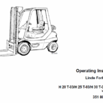 Linde Type 351 LPG Forklift Truck: H20, H25, H30, H35  Service Training Manual