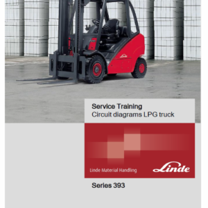 Linde Type 393 Forklift Truck H-Series: H25D-02, H30D-02, H35D-02 Repair Service Manual