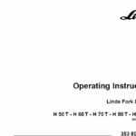 Linde Type 353 Forklift Truck: H50, H60, H70, H80 Repair Service Training Manual