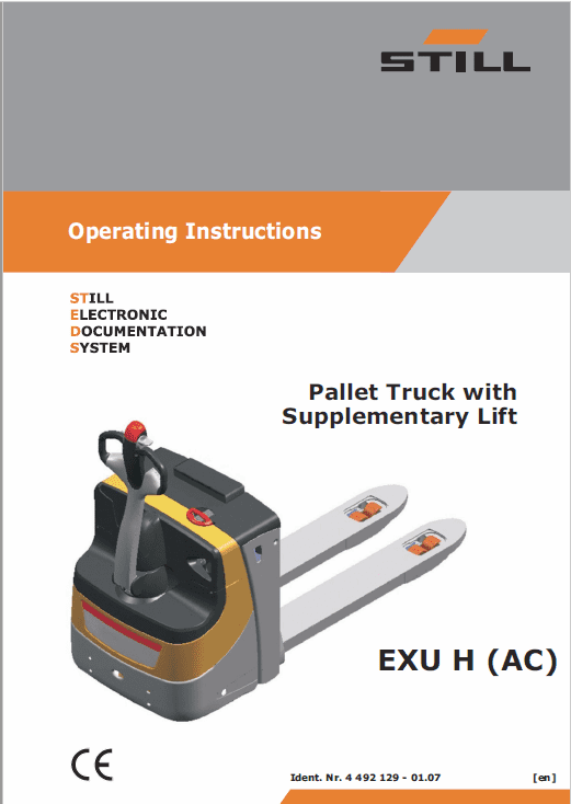 Still EXU-H, EXU-S, EXU-SF, EXU 16-20 Pallet Truck Workshop Repair Manual