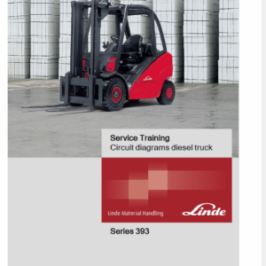 Linde Type 393 Forklift Truck H-Series: H25D-02, H30D-02, H35D-02 Repair Service Manual