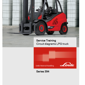 Linde 394 Forklift Truck H-Series: H40, H45, H50 Service Training (Workshop) Manual