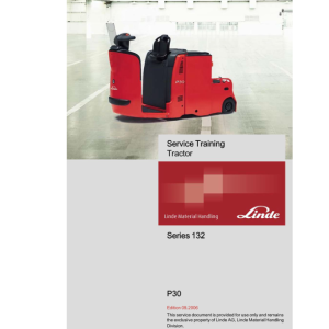 Linde P30 Tractor Type 132 Repair Service Manual