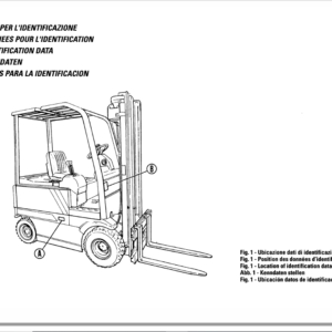 OM Pimespo EU18, EU20, Eu20L, EU22, EU25, EU28 and EU30 Forklift Workshop Manual