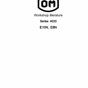 OM Pimespo E10N and E8N Series 4033 Workshop Repair Manual