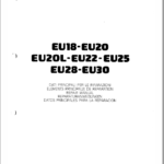 OM Pimespo EU18, EU20, Eu20L, EU22, EU25, EU28 and EU30 Forklift Workshop Manual