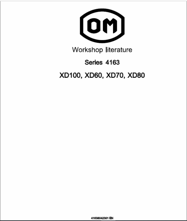 OM Pimespo XD100, XD60, XD70, XD80 Forklift Workshop Manual