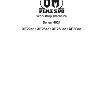 OM Pimespo XE22ac, XE25ac, XE25Lac, XE30ac Forklift Workshop Manual