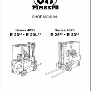 OM Pimespo E20ac, E20Lac, E25ac, E30ac Series 4022 and 4023 Workshop Manual