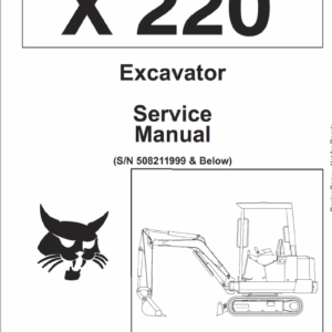 Bobcat X220 Excavator Service Manual