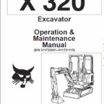 Bobcat X320, and X322 Excavator Service Manual