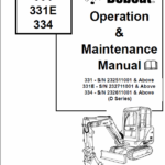 Bobcat 331, 331E and 334 Excavator Service Manual
