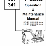 Bobcat 337 and 341 Excavator Service Manual