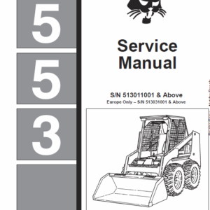 Bobcat 553 Skid-Steer Loader Service Manual