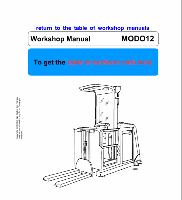 OM PIMESPO Modo 12 Order Picker Workshop Repair Manual