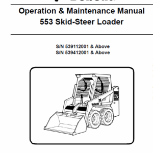 Bobcat 553 Skid-Steer Loader Service Manual