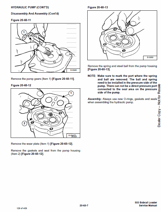 Bobcat 553 Skid-Steer Loader Service Manual