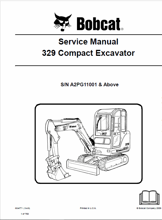 Bobcat 329 Compact Excavator Service Manual