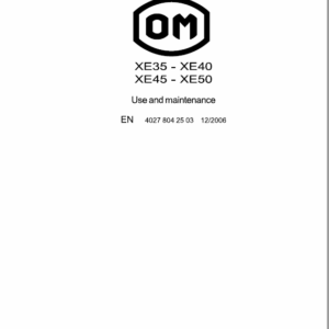 OM Pimespo XE35, XE40, XE45, XE50 Forklift Workshop Manual