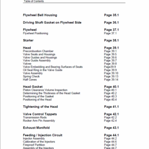 OM Pimespo LDW 2204/T CHD Engine For Forklift Trucks Shop Manual