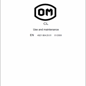 OM PIMESPO TL Series 4520 , CL Series 4521 and Series 4559 Workshop Repair Manual