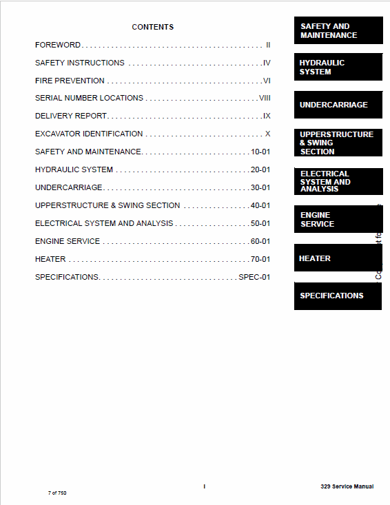 Bobcat 329 Compact Excavator Service Manual