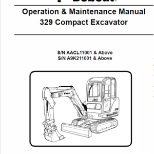 Bobcat 329 Compact Excavator Service Manual