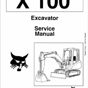 Bobcat X100 Excavator Service Manual