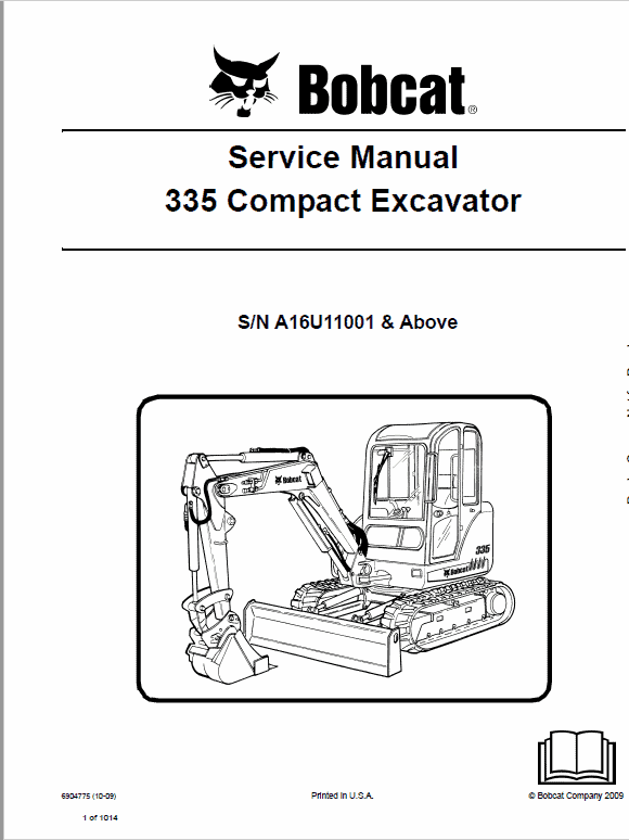 Bobcat 335 Compact Excavator Service Manual