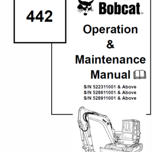 Bobcat 442 Excavator Repair Service Manual